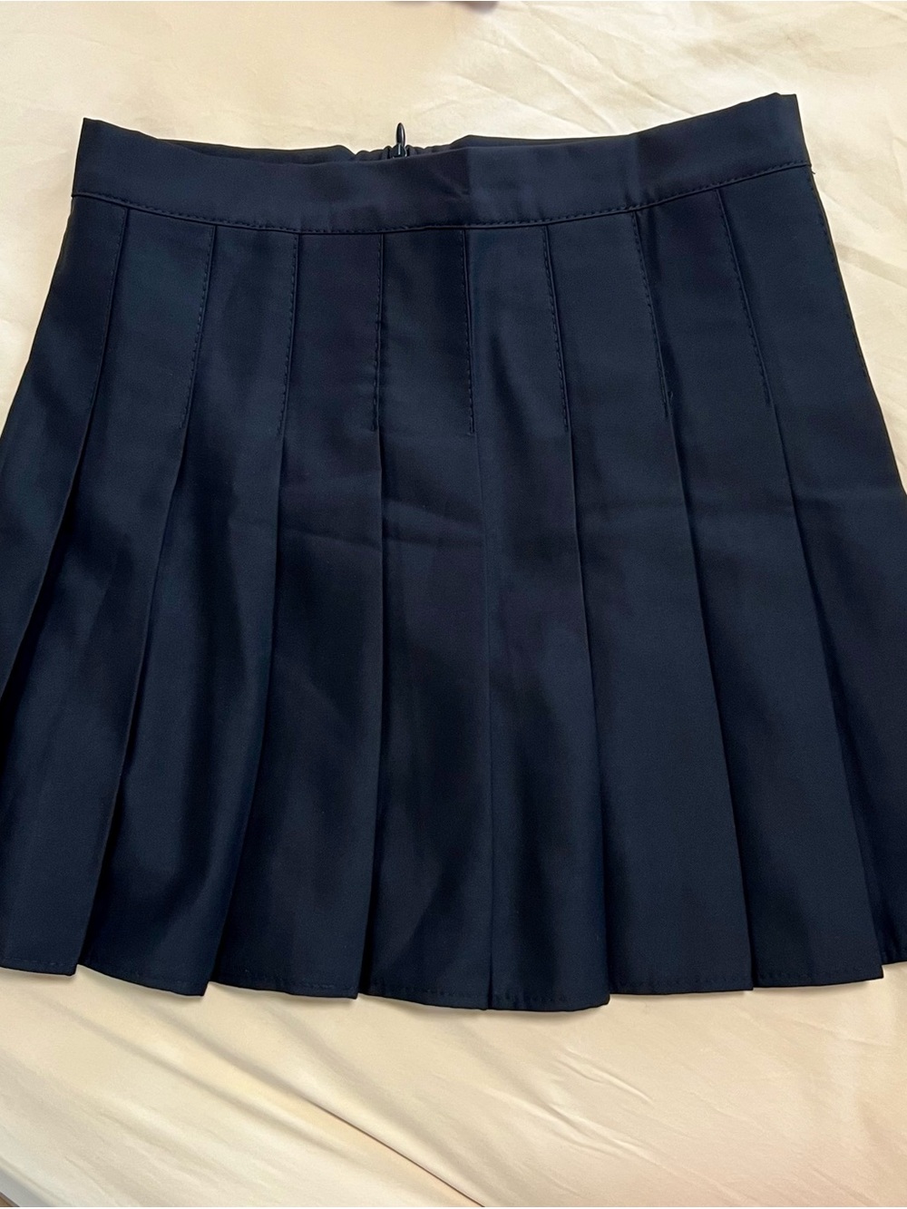 Classic Black Pleated Mini Skirt - Women's